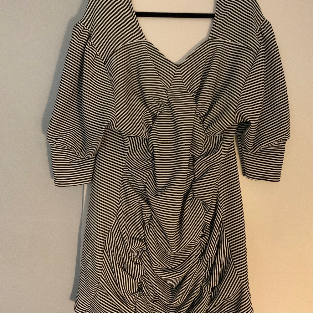 Striped body con dress